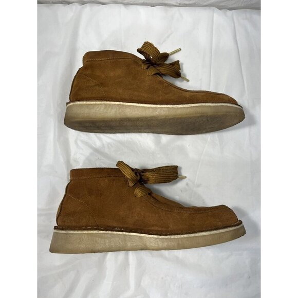 Free People Ashton Ankle Soft Suede Lace Booties Shoes tan size 8 - Picture 5 of 16
